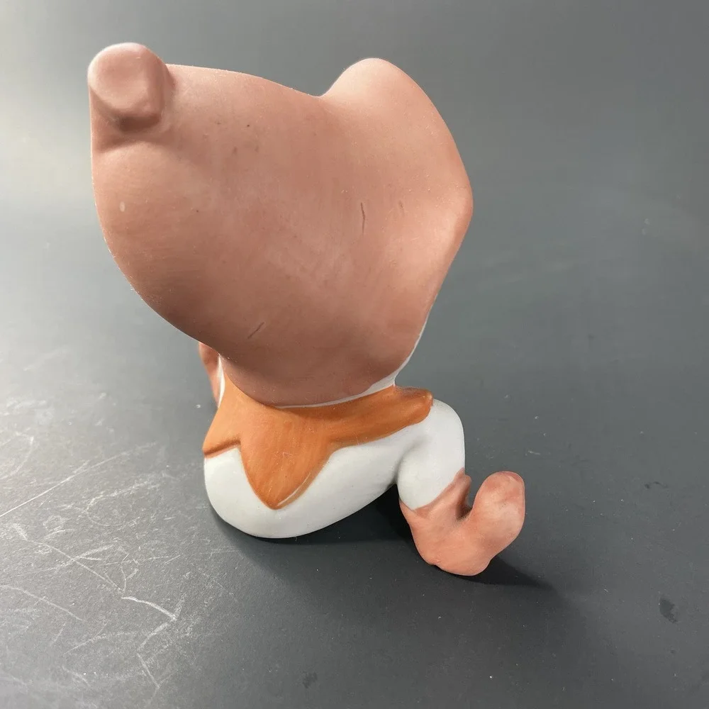Vintage Homco Figurine 5213‎ Elf Pixie Fairy Girl Orange Ceramic 4